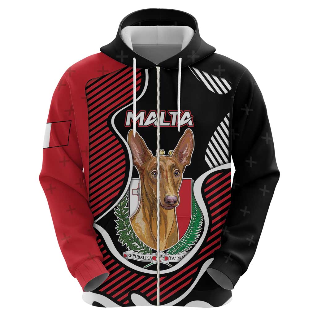 Personalized Malta Hoodie Pharaoh Hound In Coat Of Arms - Wonder Print Shop