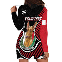 Personalized Malta Hoodie Dress Pharaoh Hound In Coat Of Arms - Wonder Print Shop