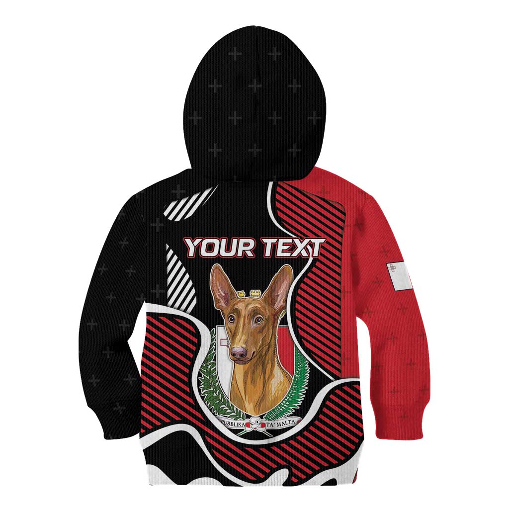 Personalized Malta Kid Hoodie Pharaoh Hound In Coat Of Arms - Wonder Print Shop