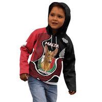 Personalized Malta Kid Hoodie Pharaoh Hound In Coat Of Arms - Wonder Print Shop