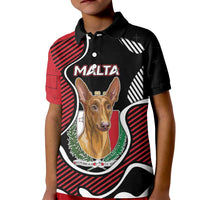 Personalized Malta Kid Polo Shirt Pharaoh Hound In Coat Of Arms - Wonder Print Shop