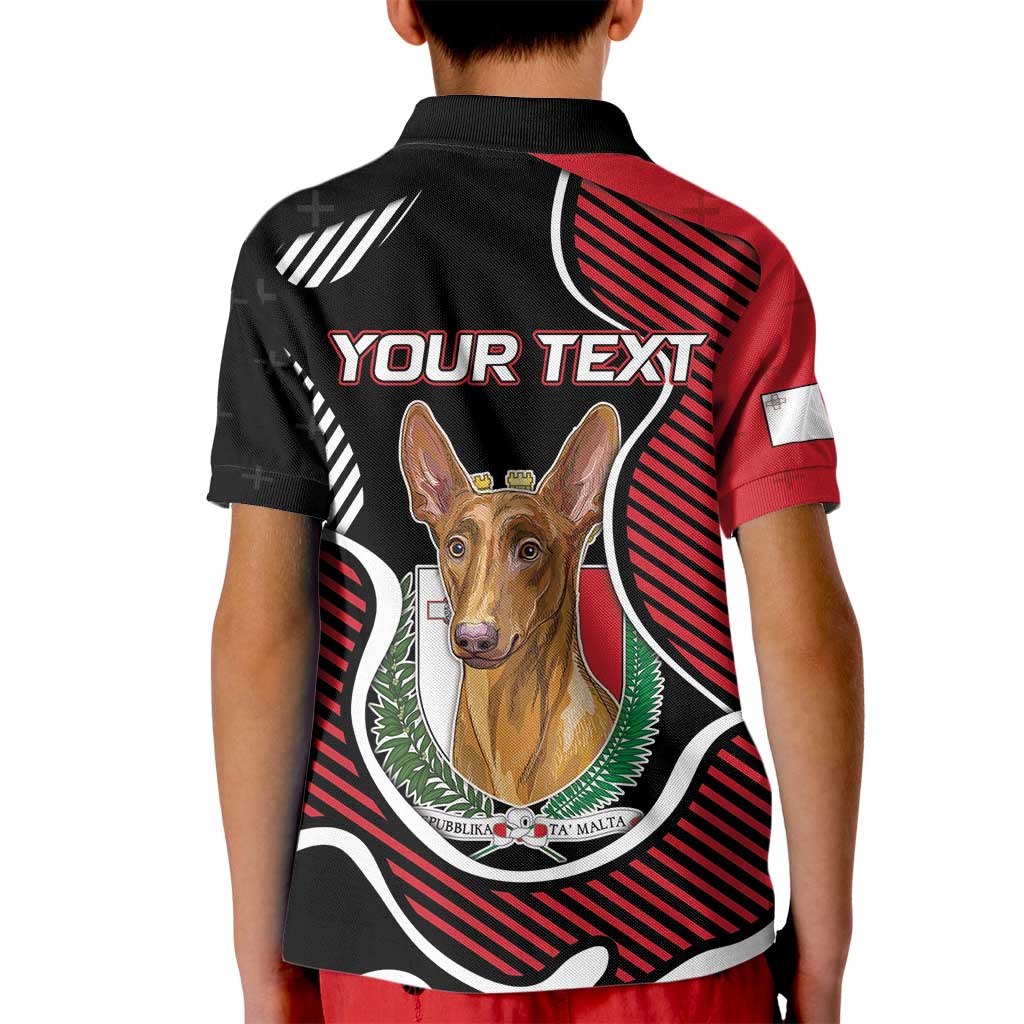Personalized Malta Kid Polo Shirt Pharaoh Hound In Coat Of Arms - Wonder Print Shop