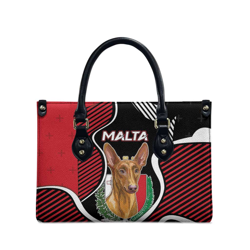 Malta Leather Bag Pharaoh Hound In Coat Of Arms - Wonder Print Shop