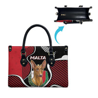 Malta Leather Bag Pharaoh Hound In Coat Of Arms - Wonder Print Shop
