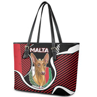 Malta Leather Tote Bag Pharaoh Hound In Coat Of Arms - Wonder Print Shop