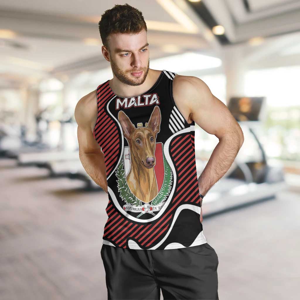 Personalized Malta Men Tank Top Pharaoh Hound In Coat Of Arms - Wonder Print Shop