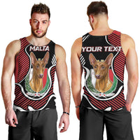Personalized Malta Men Tank Top Pharaoh Hound In Coat Of Arms - Wonder Print Shop