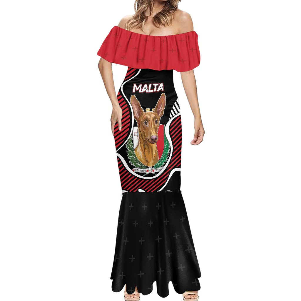 Personalized Malta Mermaid Dress Pharaoh Hound In Coat Of Arms - Wonder Print Shop
