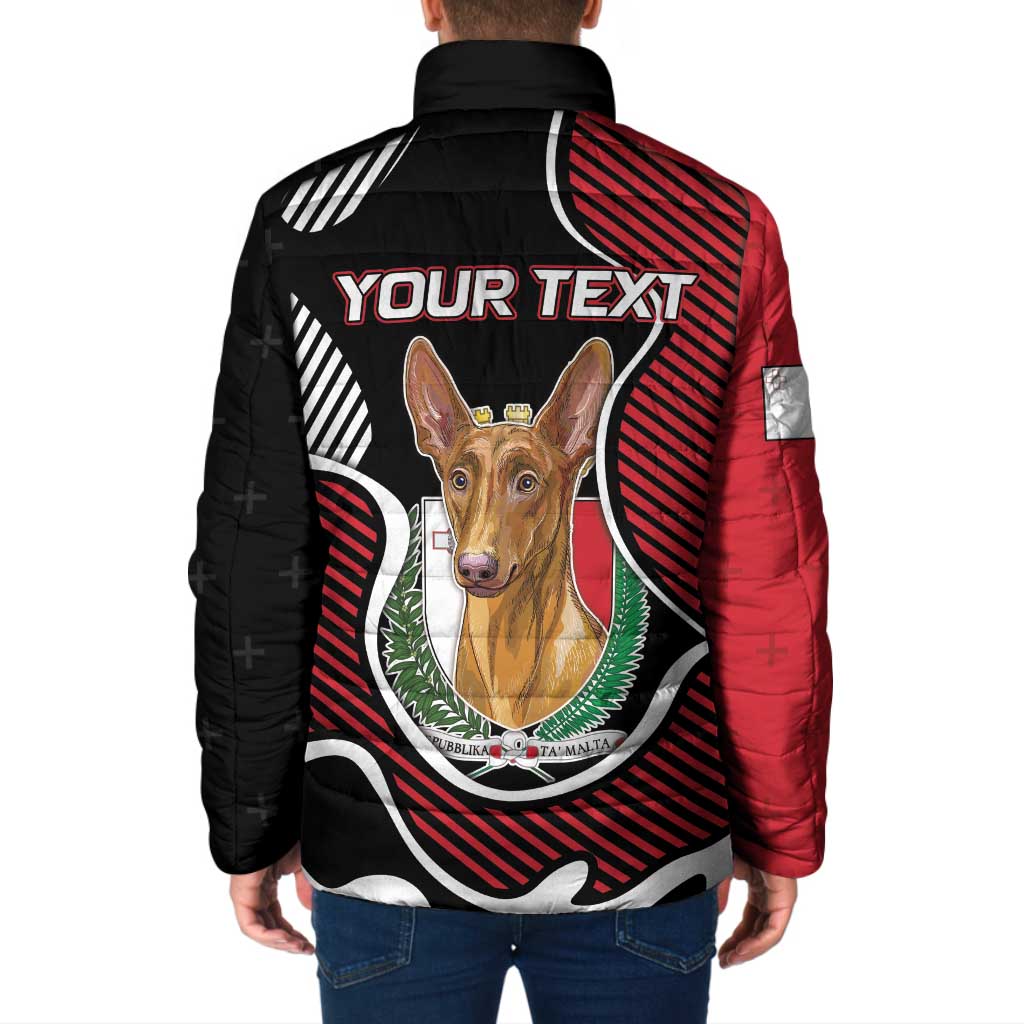 Personalized Malta Padded Jacket Pharaoh Hound In Coat Of Arms - Wonder Print Shop