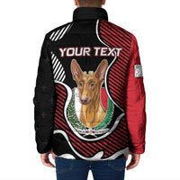 Personalized Malta Padded Jacket Pharaoh Hound In Coat Of Arms - Wonder Print Shop