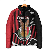 Personalized Malta Padded Jacket Pharaoh Hound In Coat Of Arms - Wonder Print Shop