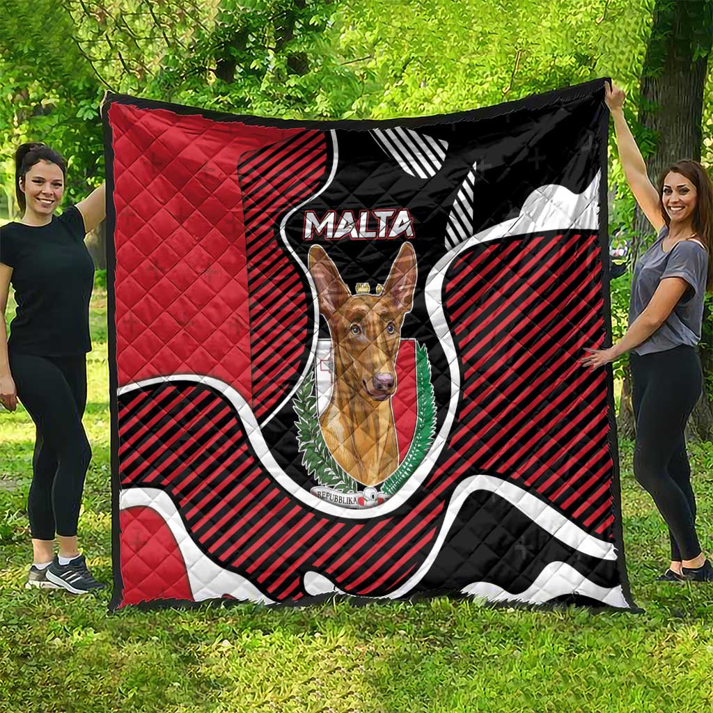 Malta Quilt Pharaoh Hound In Coat Of Arms - Wonder Print Shop