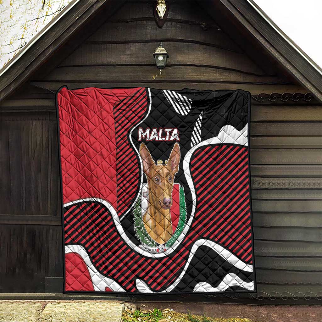 Malta Quilt Pharaoh Hound In Coat Of Arms - Wonder Print Shop