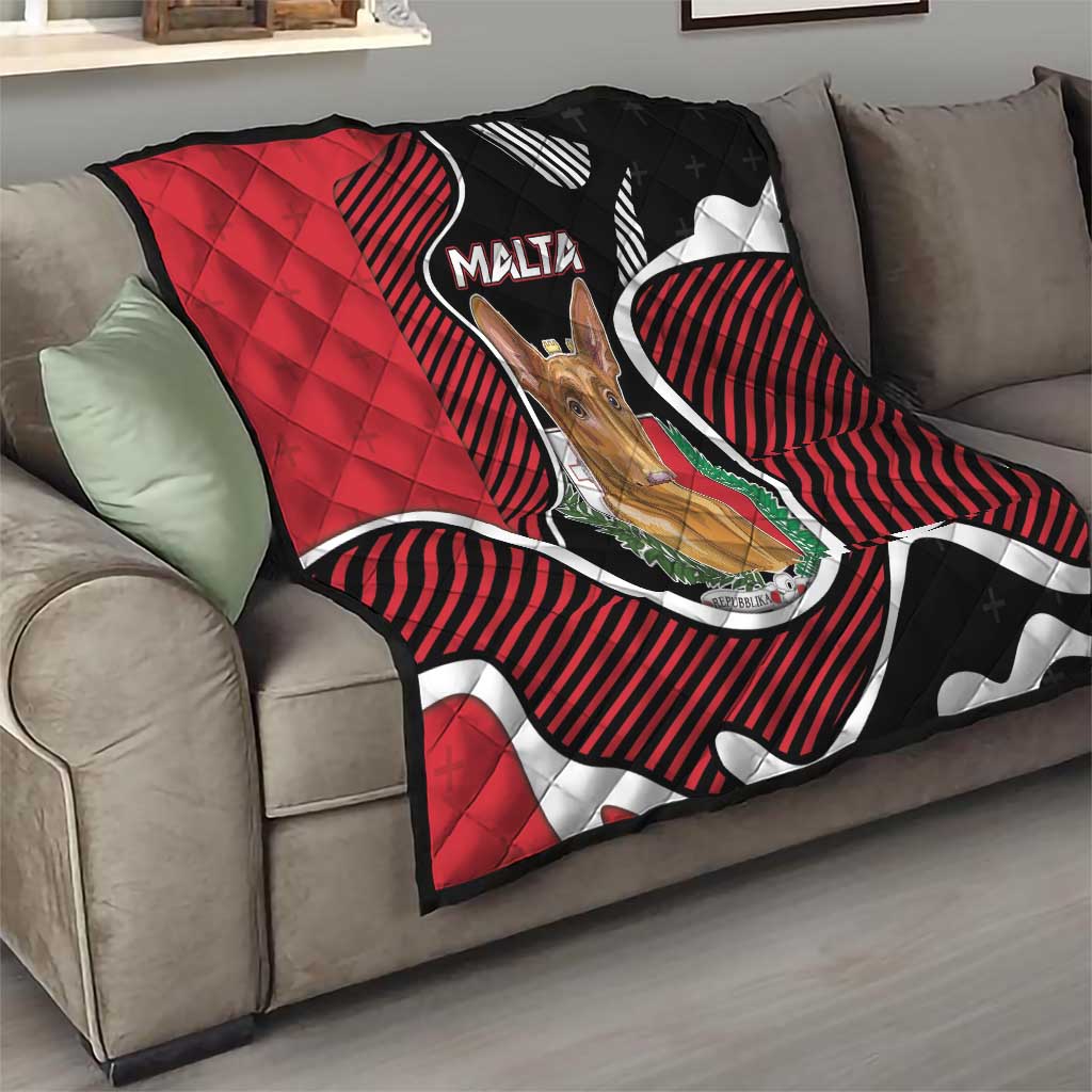 Malta Quilt Pharaoh Hound In Coat Of Arms - Wonder Print Shop