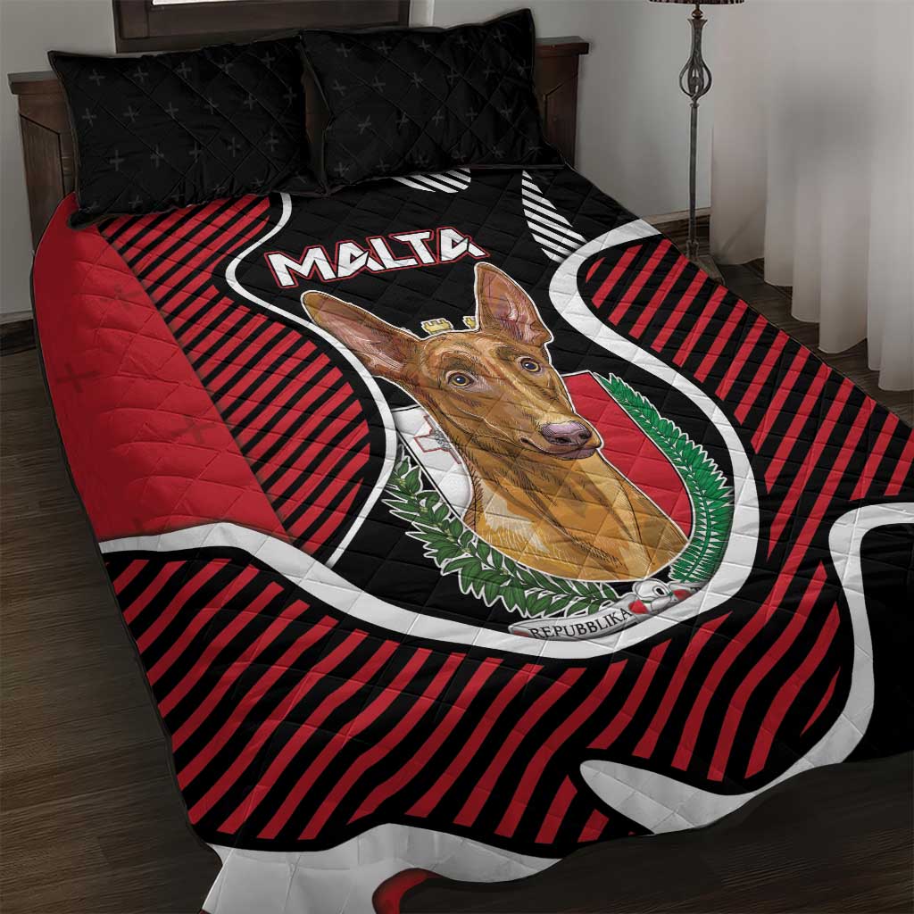 Malta Quilt Bed Set Pharaoh Hound In Coat Of Arms - Wonder Print Shop