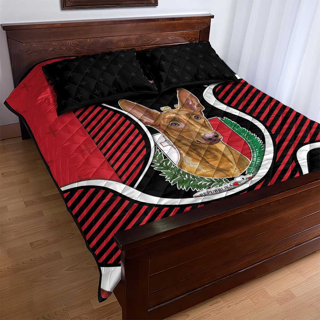 Malta Quilt Bed Set Pharaoh Hound In Coat Of Arms - Wonder Print Shop