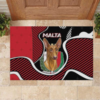 Malta Rubber Doormat Pharaoh Hound In Coat Of Arms - Wonder Print Shop