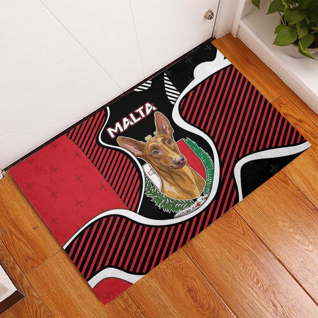 Malta Rubber Doormat Pharaoh Hound In Coat Of Arms - Wonder Print Shop