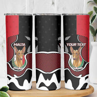 Personalized Malta Skinny Tumbler Pharaoh Hound In Coat Of Arms - Wonder Print Shop