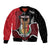 Personalized Malta Sleeve Zip Bomber Jacket Pharaoh Hound In Coat Of Arms - Wonder Print Shop