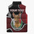 Personalized Malta Sleeveless Puffer Jacket Pharaoh Hound In Coat Of Arms - Wonder Print Shop