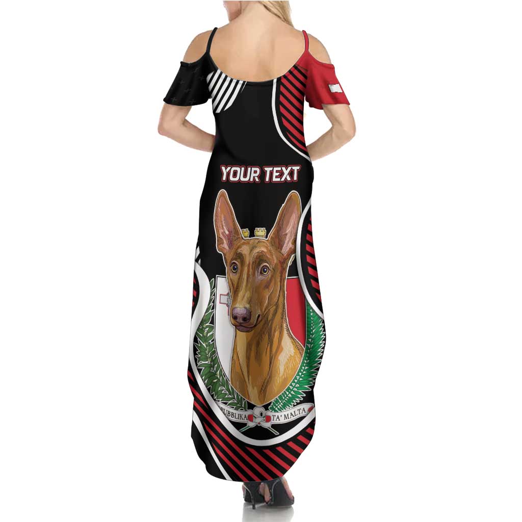 Personalized Malta Summer Maxi Dress Pharaoh Hound In Coat Of Arms - Wonder Print Shop