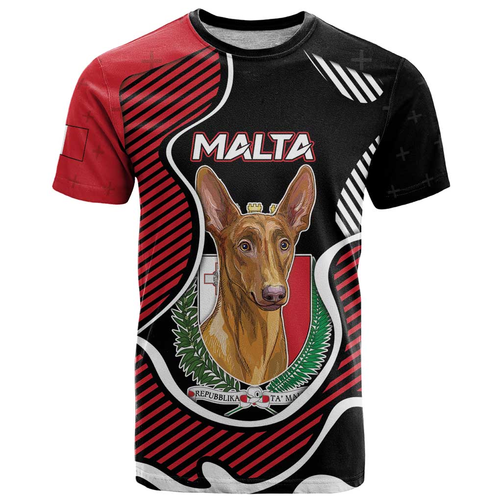Personalized Malta T Shirt Pharaoh Hound In Coat Of Arms - Wonder Print Shop