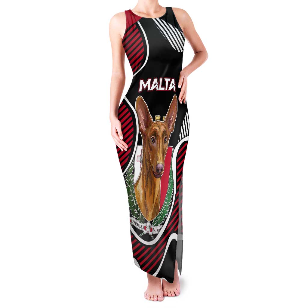 Personalized Malta Tank Maxi Dress Pharaoh Hound In Coat Of Arms - Wonder Print Shop