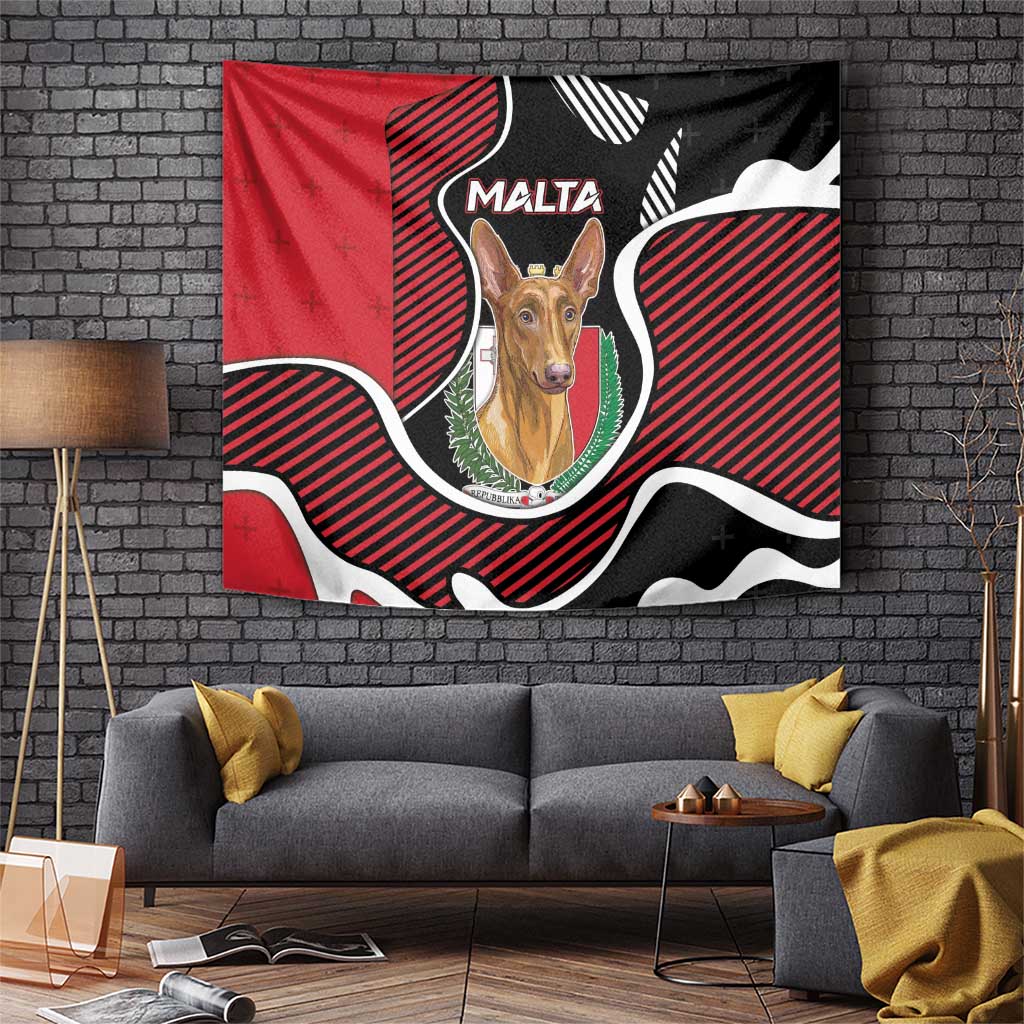 Malta Tapestry Pharaoh Hound In Coat Of Arms - Wonder Print Shop