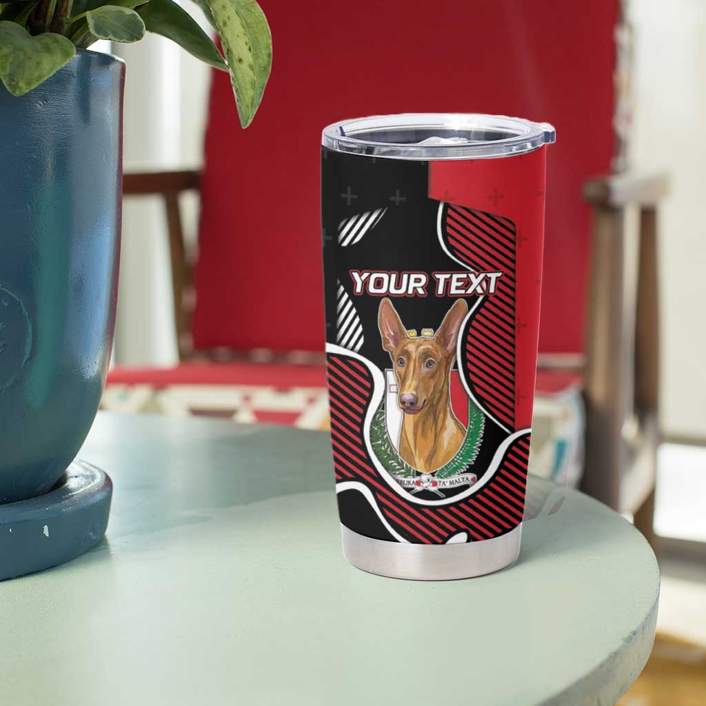 Personalized Malta Tumbler Cup Pharaoh Hound In Coat Of Arms - Wonder Print Shop
