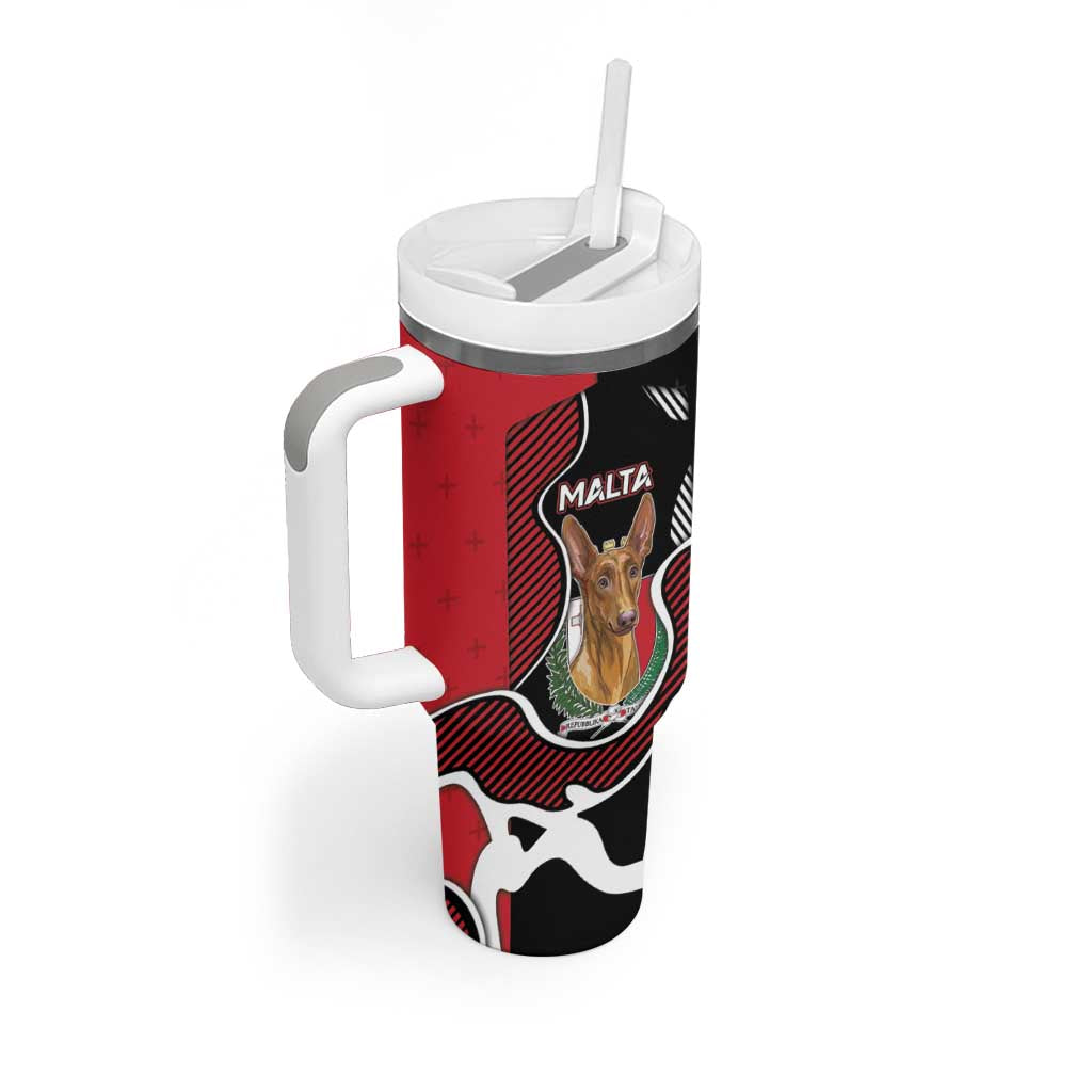 Personalized Malta Tumbler With Handle Pharaoh Hound In Coat Of Arms - Wonder Print Shop