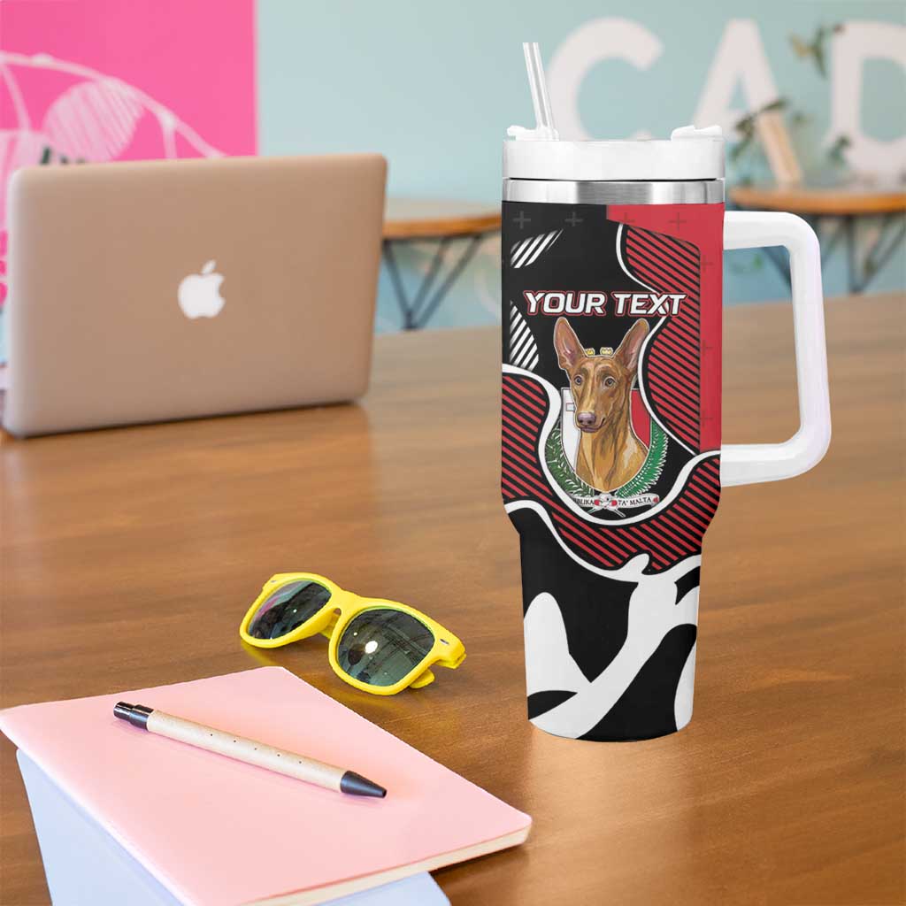 Personalized Malta Tumbler With Handle Pharaoh Hound In Coat Of Arms - Wonder Print Shop