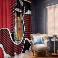 Malta Window Curtain Pharaoh Hound In Coat Of Arms - Wonder Print Shop