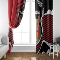 Malta Window Curtain Pharaoh Hound In Coat Of Arms - Wonder Print Shop