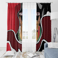 Malta Window Curtain Pharaoh Hound In Coat Of Arms - Wonder Print Shop