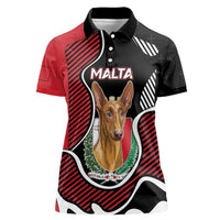 Personalized Malta Women Polo Shirt Pharaoh Hound In Coat Of Arms - Wonder Print Shop