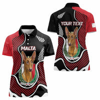 Personalized Malta Women Polo Shirt Pharaoh Hound In Coat Of Arms - Wonder Print Shop