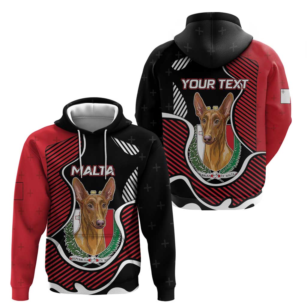 Personalized Malta Zip Hoodie Pharaoh Hound In Coat Of Arms - Wonder Print Shop