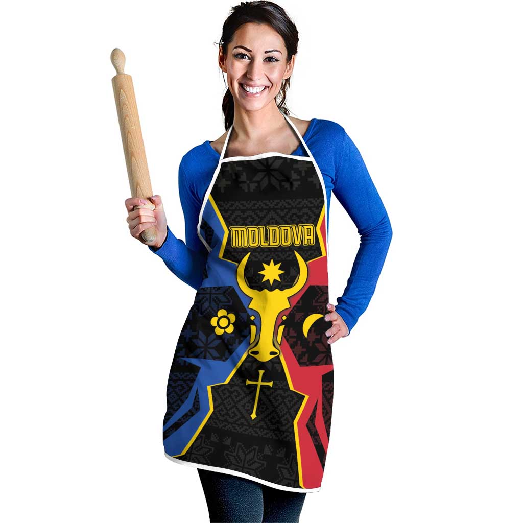 Moldova Apron The Aurochs Symbol With Patterns - Wonder Print Shop
