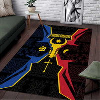 Moldova Area Rug The Aurochs Symbol With Patterns - Wonder Print Shop