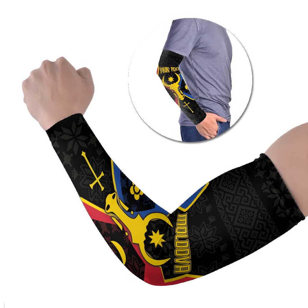 Moldova Arm Sleeves The Aurochs Symbol With Patterns - Wonder Print Shop