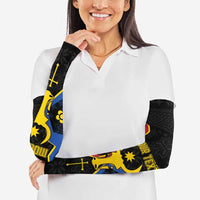 Moldova Arm Sleeves The Aurochs Symbol With Patterns - Wonder Print Shop