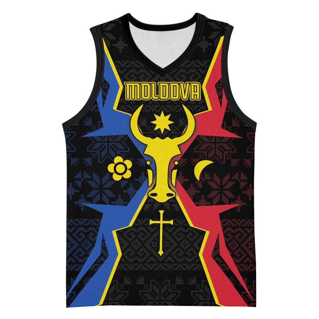Personalized Moldova Basketball Jersey The Aurochs Symbol With Patterns - Wonder Print Shop