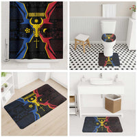 Moldova Bathroom Set The Aurochs Symbol With Patterns - Wonder Print Shop