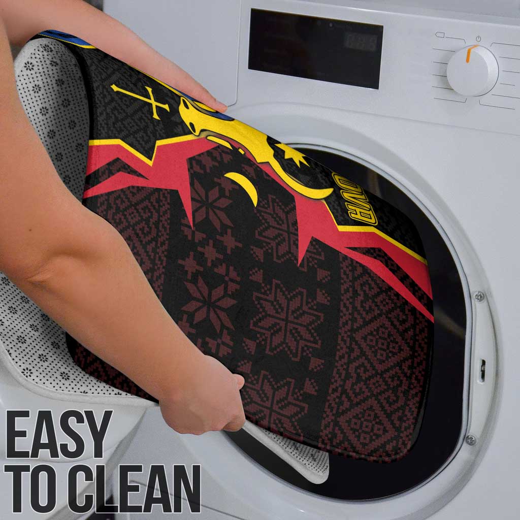 Moldova Bathroom Set The Aurochs Symbol With Patterns - Wonder Print Shop