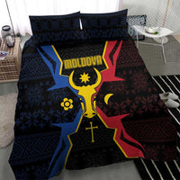 Moldova Bedding Set The Aurochs Symbol With Patterns - Wonder Print Shop