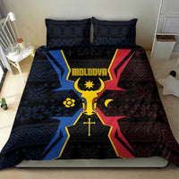 Moldova Bedding Set The Aurochs Symbol With Patterns - Wonder Print Shop