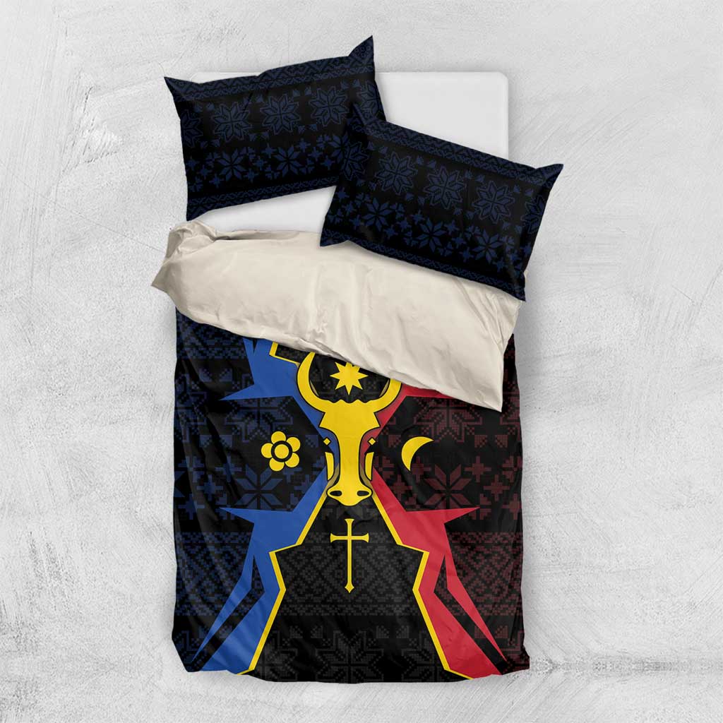 Moldova Bedding Set The Aurochs Symbol With Patterns - Wonder Print Shop