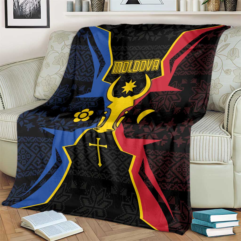 Moldova Blanket The Aurochs Symbol With Patterns - Wonder Print Shop