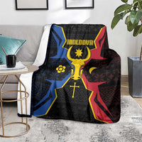 Moldova Blanket The Aurochs Symbol With Patterns - Wonder Print Shop